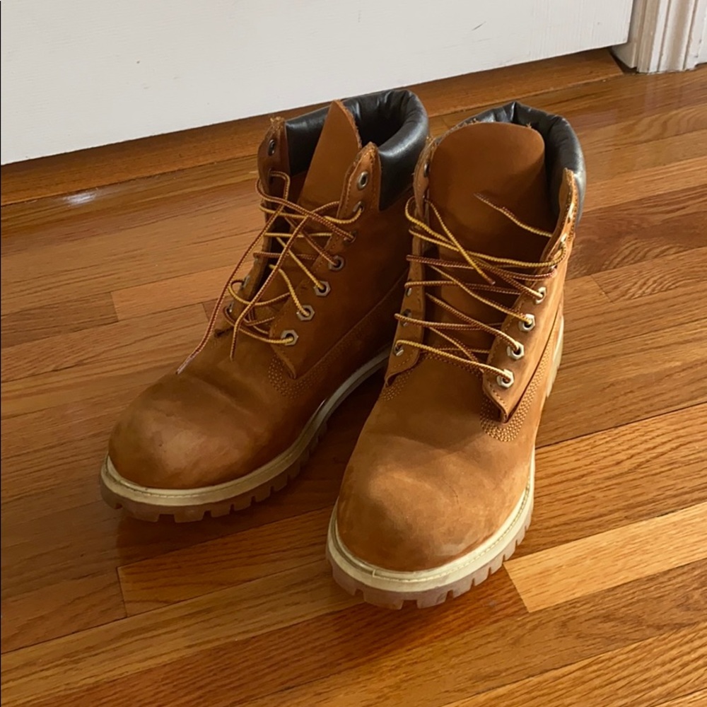 Timberland Wheat Brown Leather Lace-Up Work Boots